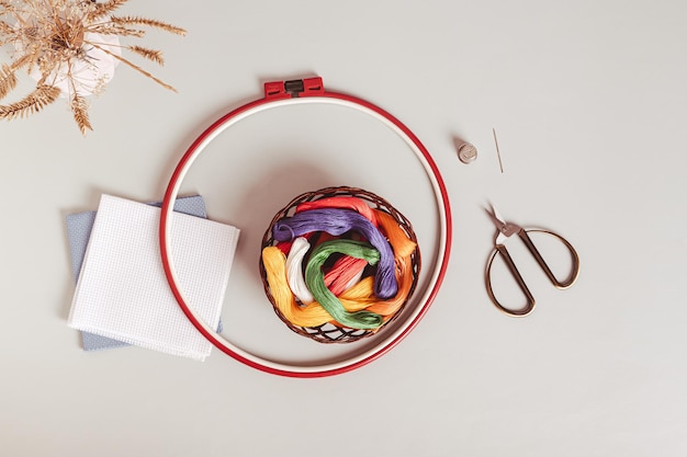 zestaw nici i tamborek